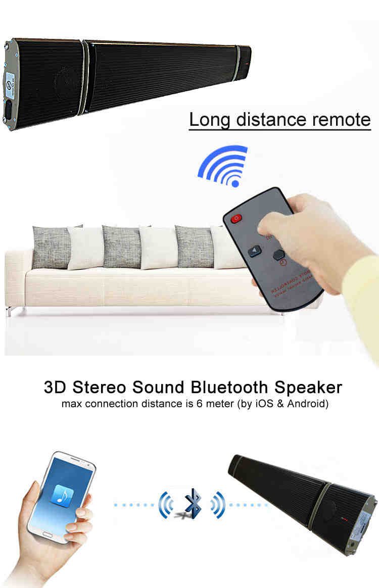 bluetooth speaker infrared heater
